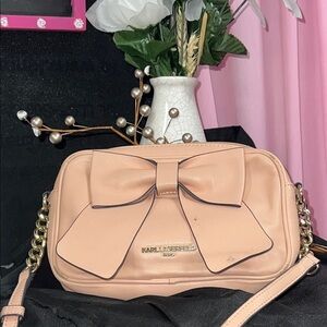 Karl Lagerfeld Blush Bow Crossbody Bag